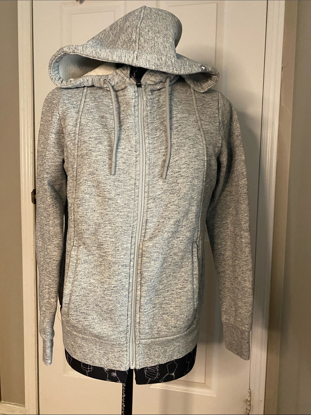 Figs Light Heather Gray Zip Hoodie #14